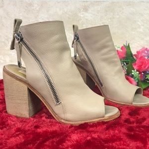 Dolce Vita 'Petra' Tan Peep Toe Bootie Size 9.5